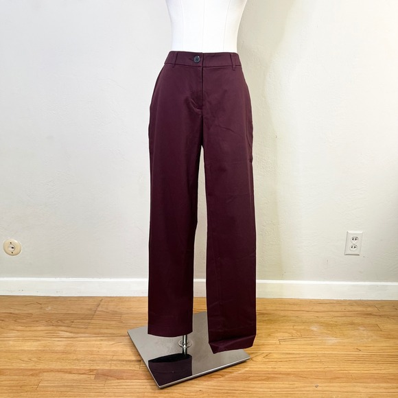Wildfang Pants - Wildfang The Essential Trouser Size 4 Merlot Purple NEW Chino Work Pants